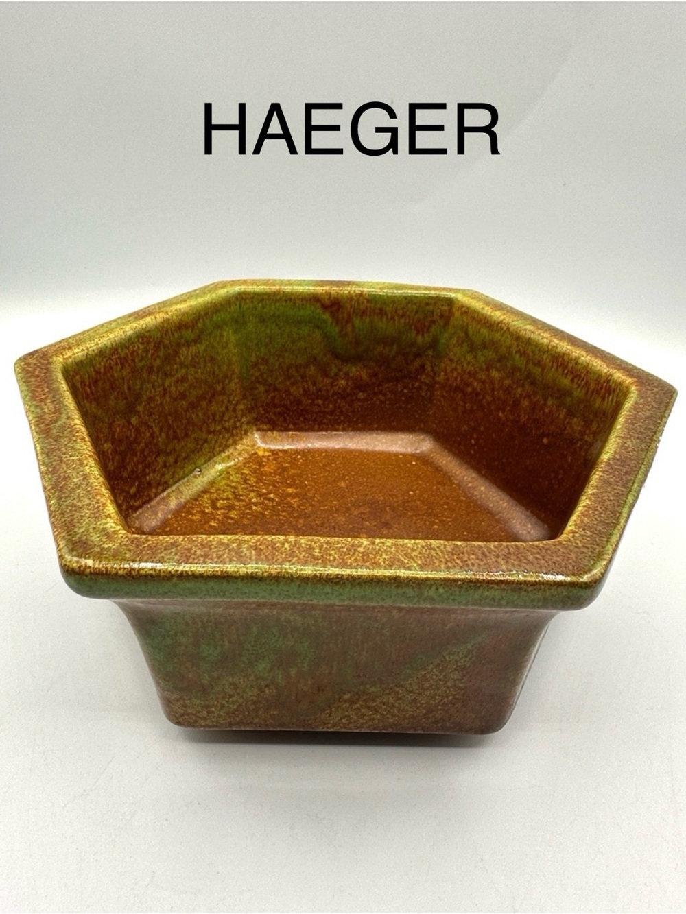 Haeger #4003 MCM Earth Tone Drip Planter
